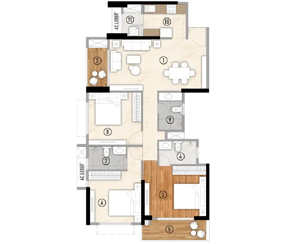 3 BHK Premium Apartment